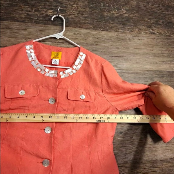 Ruby Rd. Coral Blazer Jacket with Decorative Collar - Picture 6 of 10